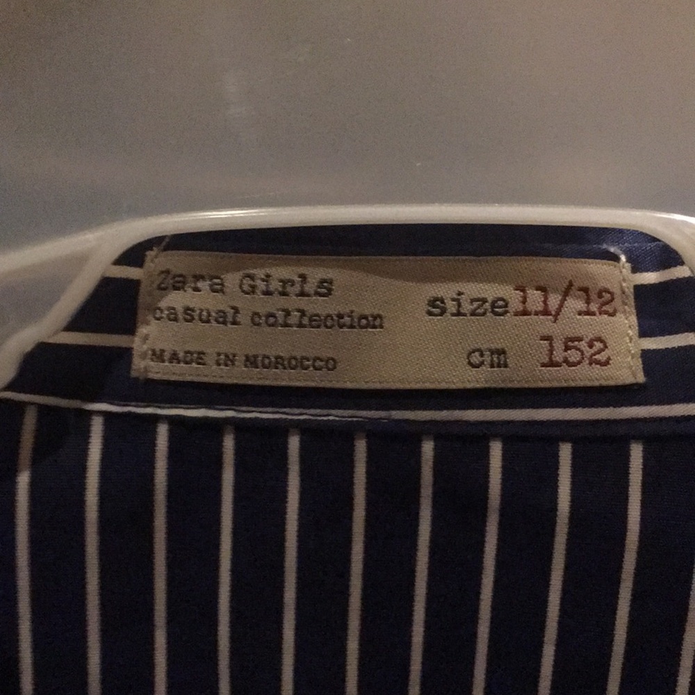Girls size 11/12 dress euc worn once navy/white - Picture 2 of 8
